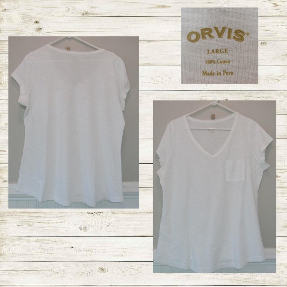 🌵 WHITE TEE SIZE LARGE WITH POCKET